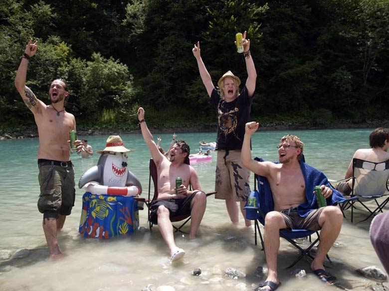 Arriving at Soča